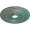 Ekena Millwork Oldham Ceiling Medallion (Fits Canopies up to 8 5/8"), 18"OD x 3 3/8"ID x 7/8"P, Copper Green Patina CM18OL1CGS - alternate 4